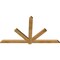 Ekena Millwork Kennewick Rough Sawn Timber Gable Bracket, Western Red Cedar, 72"W x 42"H x 2"D x 4"F, 14/12 Pitch GBW072X42X0204KEN00RWR - alternate 4
